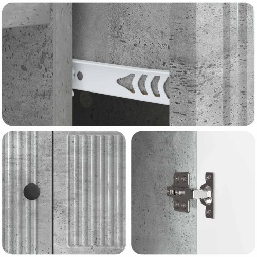 Служебен шкаф с чекмедже Бетонно сиво 66 x 34,5 x 90 см