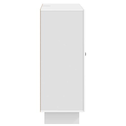Служебен шкаф Бял гланц 66 x 34,5 x 90 см Инженерна дървесина