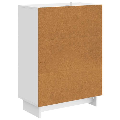 Служебен шкаф Бял гланц 66 x 34,5 x 90 см Инженерна дървесина