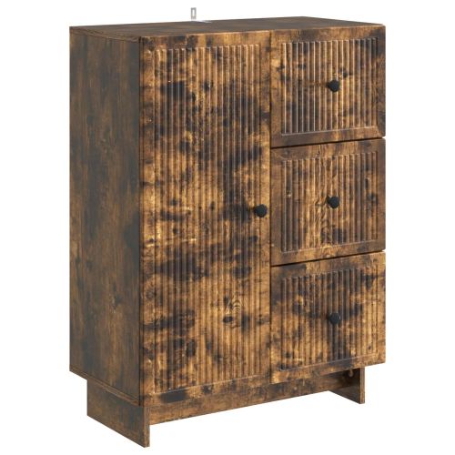 Служебен шкаф Опушен дъб 66 x 34,5 x 90 см Инженерна дървесина