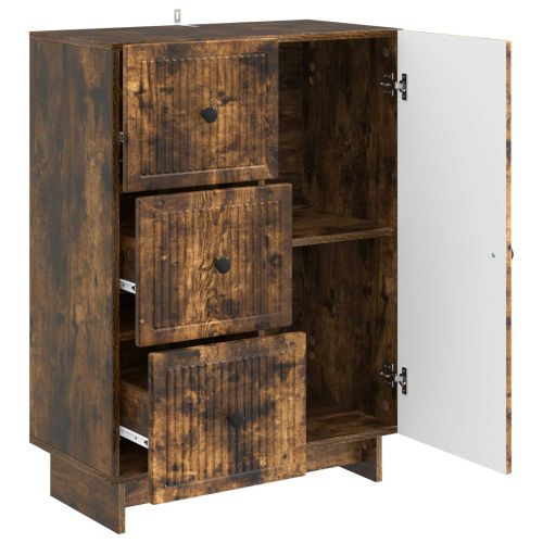 Служебен шкаф Опушен дъб 66 x 34,5 x 90 см Инженерна дървесина