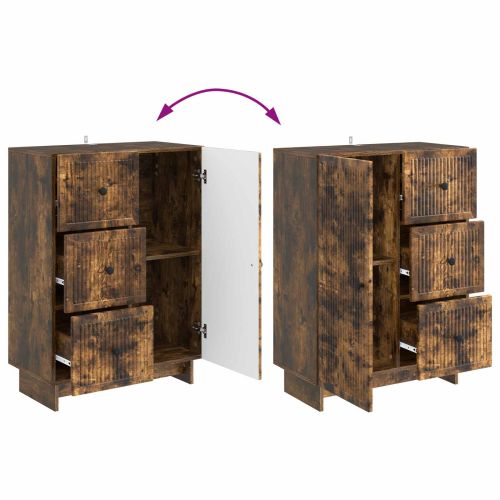 Служебен шкаф Опушен дъб 66 x 34,5 x 90 см Инженерна дървесина