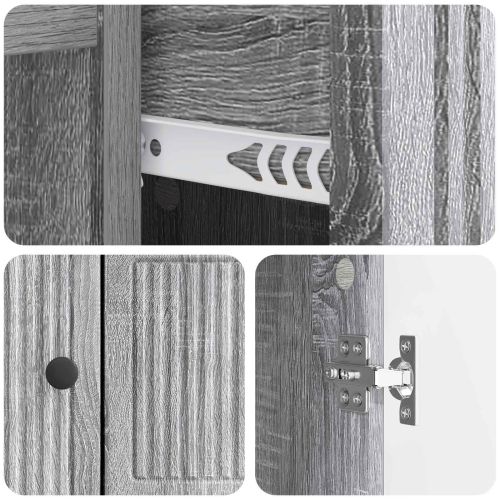 Служебен шкаф Сива сонома 66 x 34,5 x 90 см Инженерна дървесина