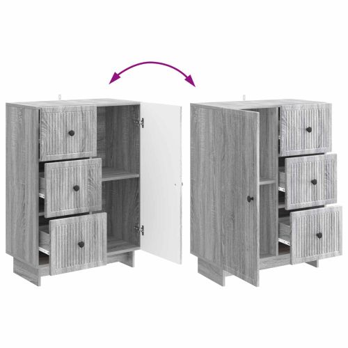 Служебен шкаф Сива сонома 66 x 34,5 x 90 см Инженерна дървесина