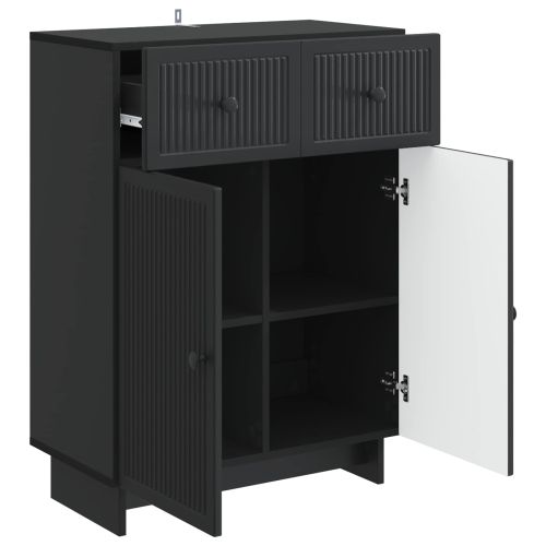 Служебен шкаф Черно 66 x 34,5 x 90 см Инженерна дървесина