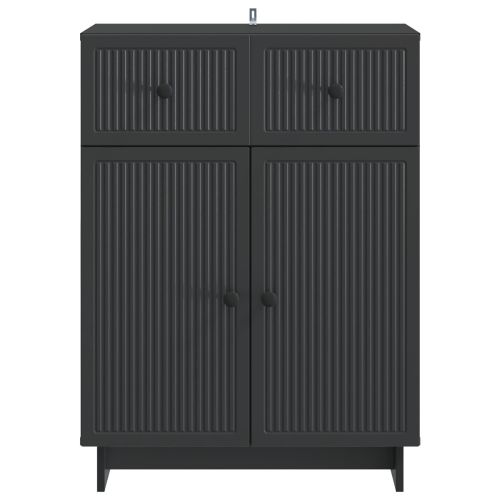 Служебен шкаф Черно 66 x 34,5 x 90 см Инженерна дървесина