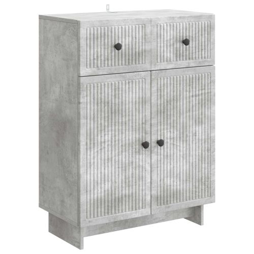 Служебен шкаф с чекмедже Бетонно сиво 66 x 34,5 x 90 см