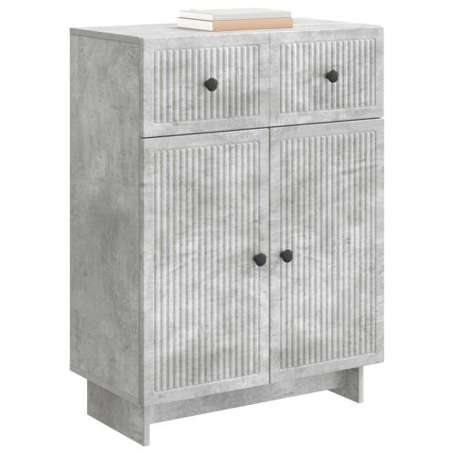 Служебен шкаф с чекмедже Бетонно сиво 66 x 34,5 x 90 см