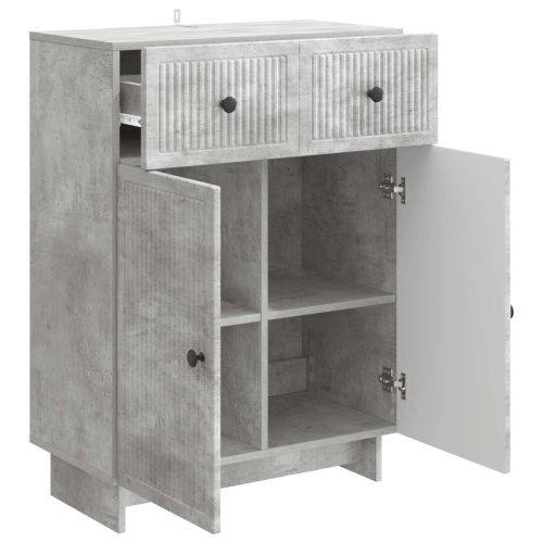 Служебен шкаф с чекмедже Бетонно сиво 66 x 34,5 x 90 см