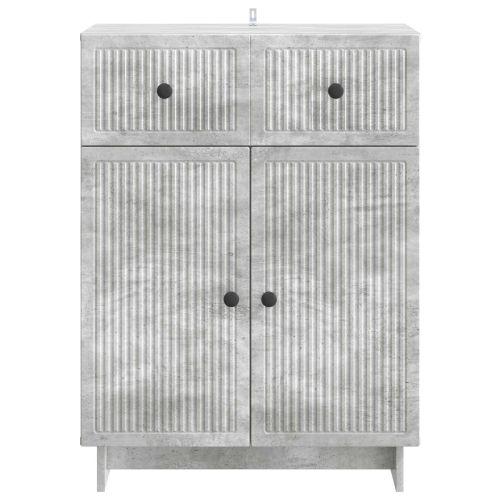 Служебен шкаф с чекмедже Бетонно сиво 66 x 34,5 x 90 см