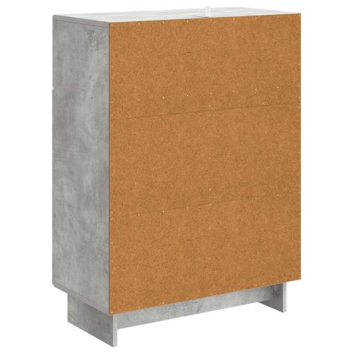 Служебен шкаф с чекмедже Бетонно сиво 66 x 34,5 x 90 см