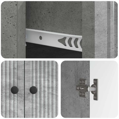 Служебен шкаф с чекмедже Бетонно сиво 66 x 34,5 x 90 см