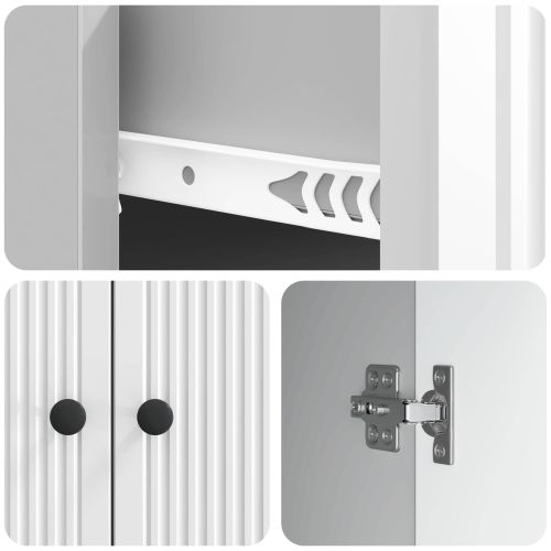 Служебен шкаф Бял гланц 66 x 34,5 x 90 см Инженерна дървесина