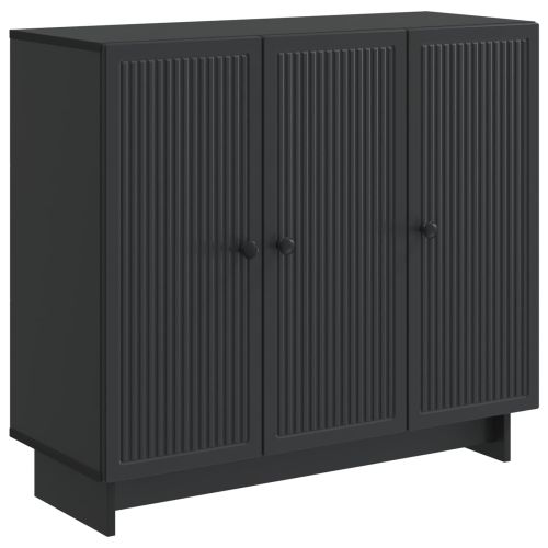 Служебен шкаф Черно 89 x 34,5 x 80 см Инженерна дървесина