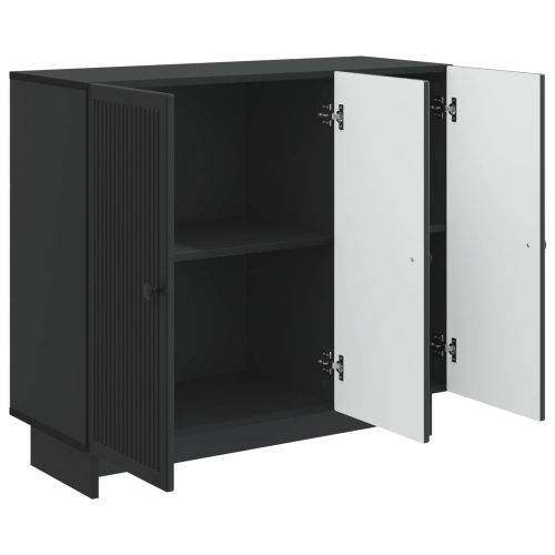 Служебен шкаф Черно 89 x 34,5 x 80 см Инженерна дървесина