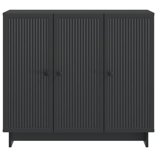 Служебен шкаф Черно 89 x 34,5 x 80 см Инженерна дървесина