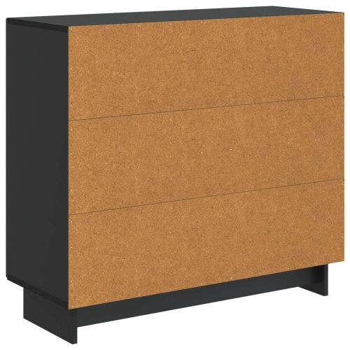 Служебен шкаф Черно 89 x 34,5 x 80 см Инженерна дървесина