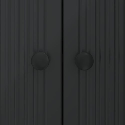 Служебен шкаф Черно 89 x 34,5 x 80 см Инженерна дървесина