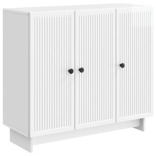 Служебен шкаф Бял гланц 89 x 34,5 x 80 см Инженерна дървесина