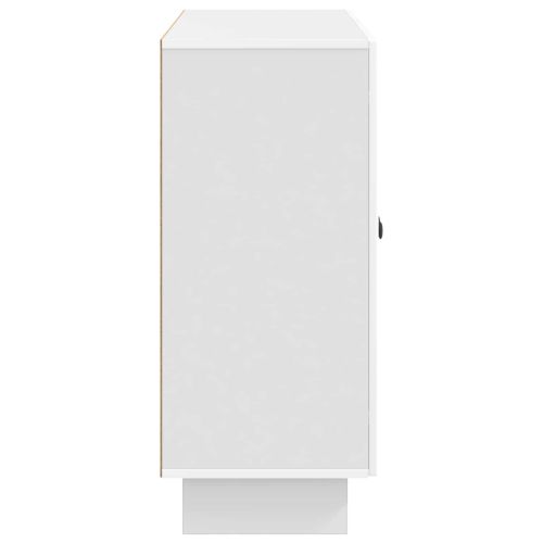 Служебен шкаф Бял гланц 89 x 34,5 x 80 см Инженерна дървесина