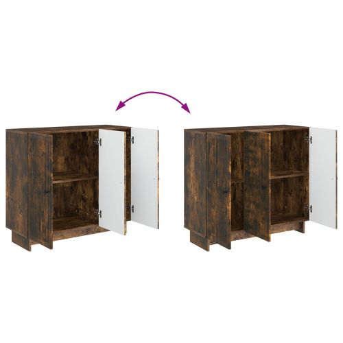 Служебен шкаф Опушен дъб 89 x 34,5 x 80 см Инженерна дървесина