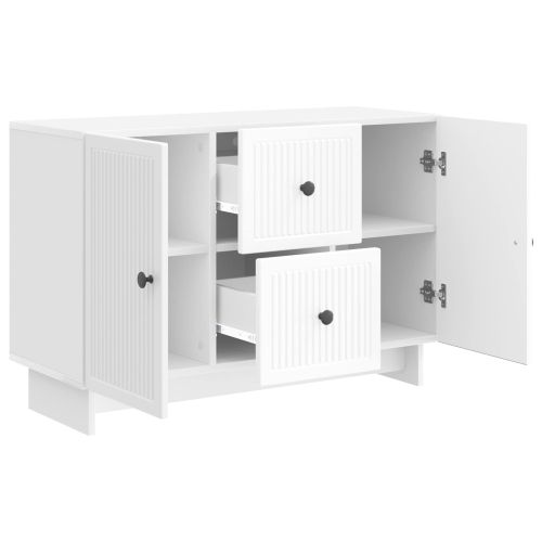 Служебен шкаф Бял гланц 89 x 34,5 x 60 см Инженерна дървесина