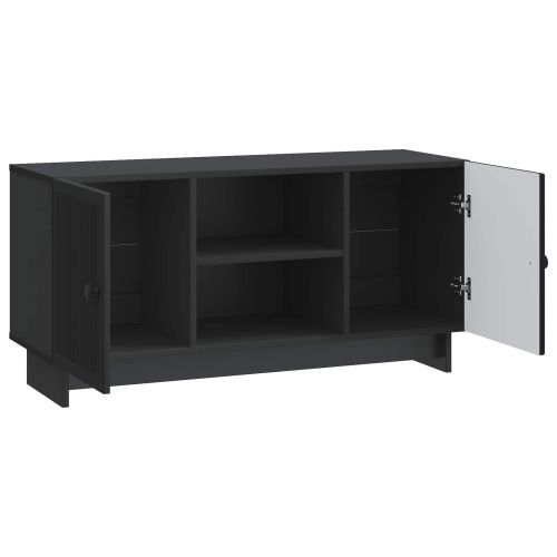 ТВ шкаф Черно 102 x 34,5 x 50 см Инженерно дърво