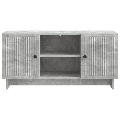 ТВ шкаф Циментено сиво 102 x 34,5 x 50 см Инженерно дърво
