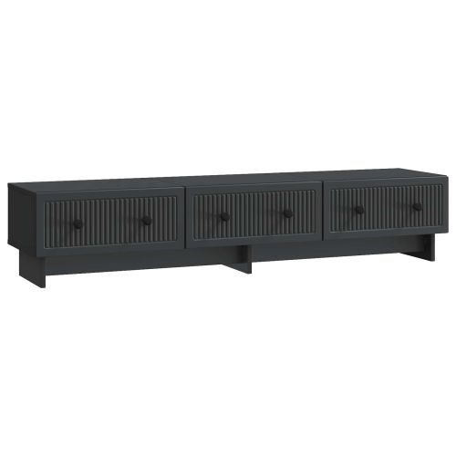 ТВ шкаф с чекмедже Черно 147 x 34,5 x 30 см Инженерна дървесина