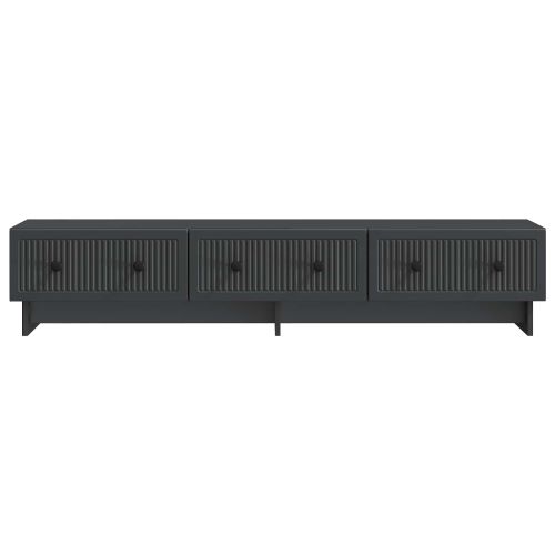 ТВ шкаф с чекмедже Черно 147 x 34,5 x 30 см Инженерна дървесина