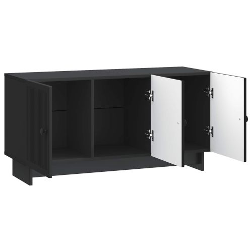ТВ шкаф Черно 99 x 34,5 x 50 см Инженерна дървесина