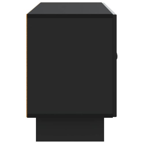 ТВ шкаф Черно 99 x 34,5 x 50 см Инженерна дървесина