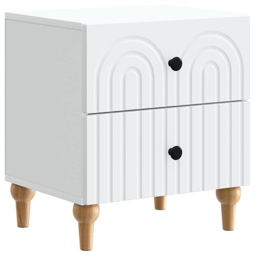 Нощен шкаф 2 pcs Бяло 43 x 34,5 x 48 см Инженерна дървесина