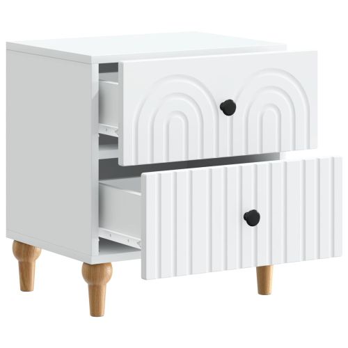 Нощен шкаф 2 pcs Бяло 43 x 34,5 x 48 см Инженерна дървесина