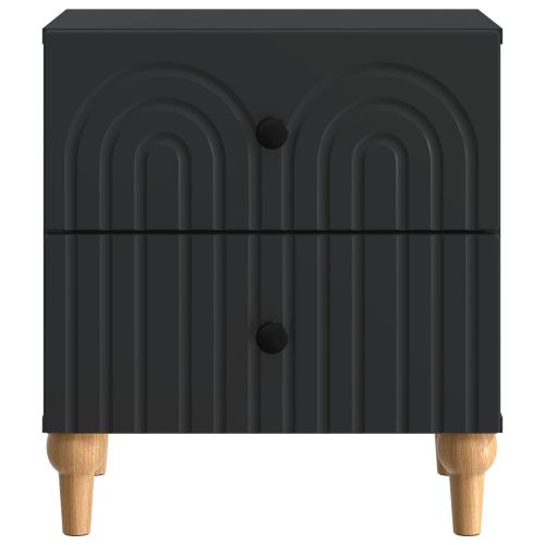 Нощен шкаф Черно 43 x 34,5 x 48 см Инженерна дървесина