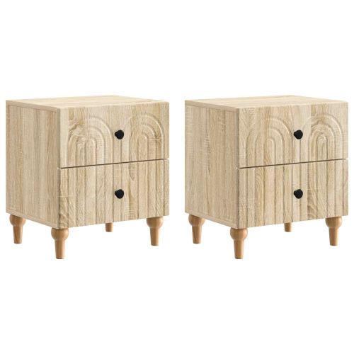 Нощен шкаф с чекмедже 2 pcs Дъб сонома 43 x 34,5 x 48 см