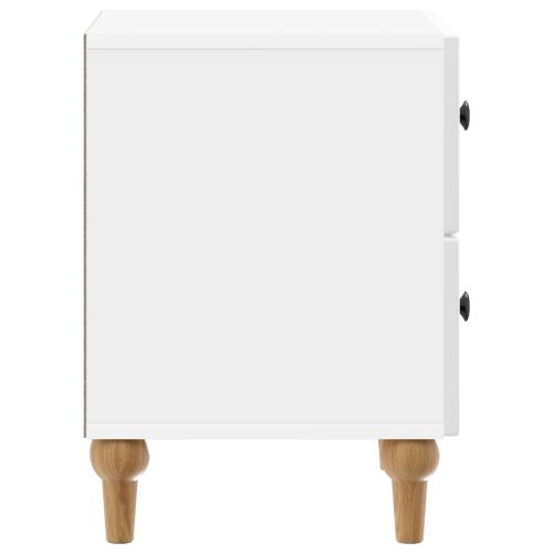 Нощен шкаф с чекмедже 2 pcs Бял гланц 43 x 34,5 x 48 см