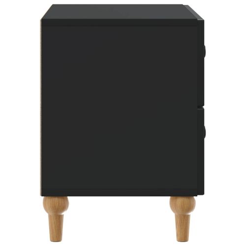 Нощен шкаф Черно 62 x 34,5 x 48 см Инженерна дървесина