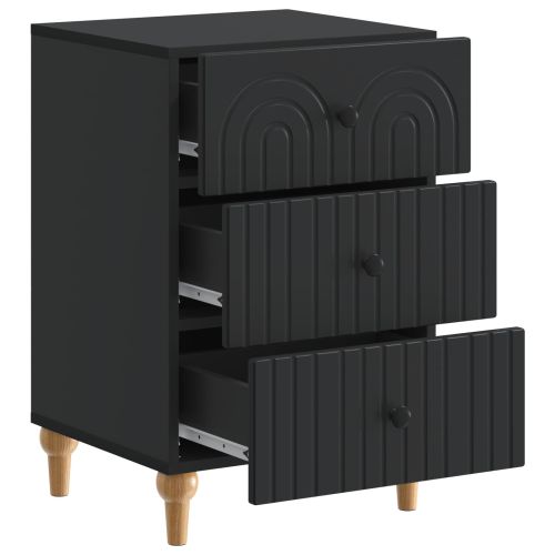Нощен шкаф Черно 43x 41 x 66,5 см Инженерна дървесина