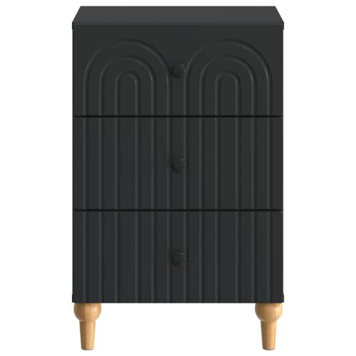 Нощен шкаф Черно 43x 41 x 66,5 см Инженерна дървесина
