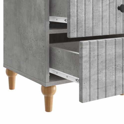 Нощен шкаф Бетонно сиво 43x 41 x 66,5 см Инженерна дървесина