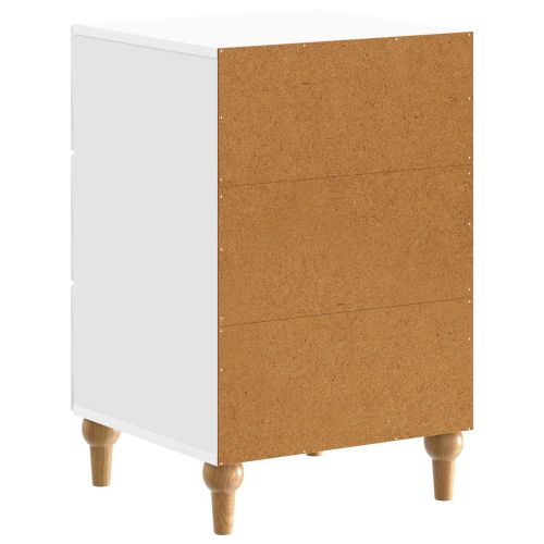 Нощен шкаф Бял гланц 43x 41 x 66,5 см Инженерна дървесина