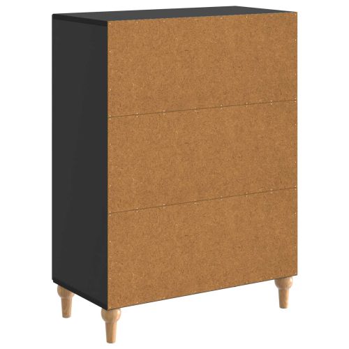 Служебен шкаф Черно 66 x 34,5 x 90 см Инженерна дървесина