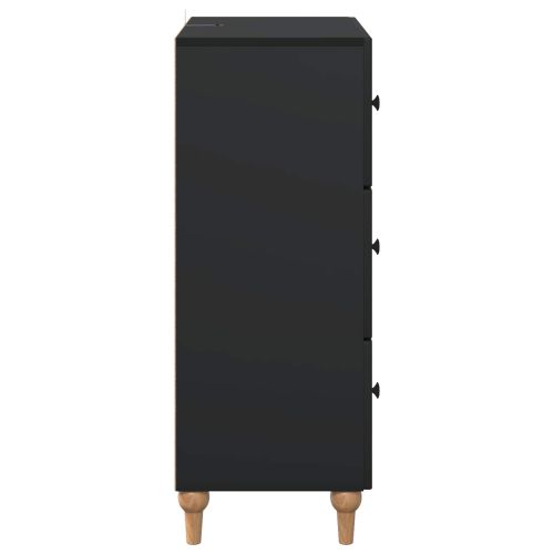 Чекмеджетен шкаф Черно 66 x 34,5 x 90 см Инженерна дървесина