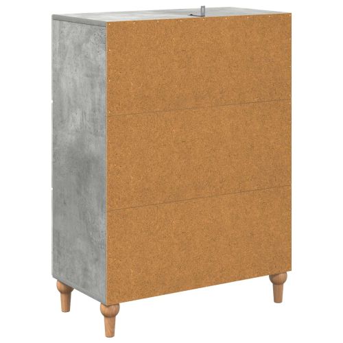 Чекмеджетен шкаф Бетонно сиво 66 x 34,5 x 90 см