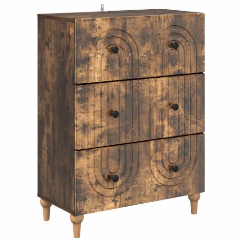 Чекмеджетен шкаф Опушен дъб 66 x 34,5 x 90 см