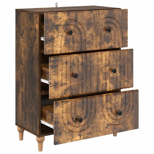Чекмеджетен шкаф Опушен дъб 66 x 34,5 x 90 см