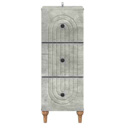 Чекмеджетен шкаф Бетонно сиво 33 x 34,5 x 90 см