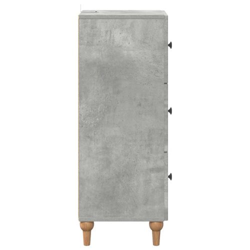 Чекмеджетен шкаф Бетонно сиво 33 x 34,5 x 90 см