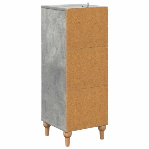 Чекмеджетен шкаф Бетонно сиво 33 x 34,5 x 90 см
